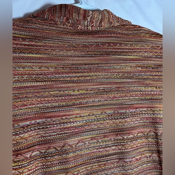 Vintage Earthy Striped Knit Twin Set | Petite Small Cropped Cardigan & Top - Picture 7 of 7